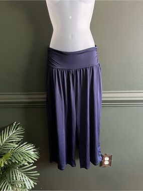 Wide Leg Navy Pants with Pockets